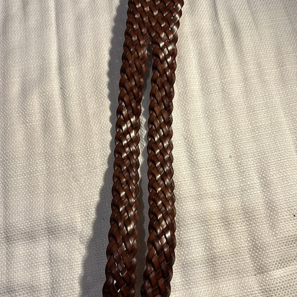 Genuine Leather Double Braided Belt Size XL